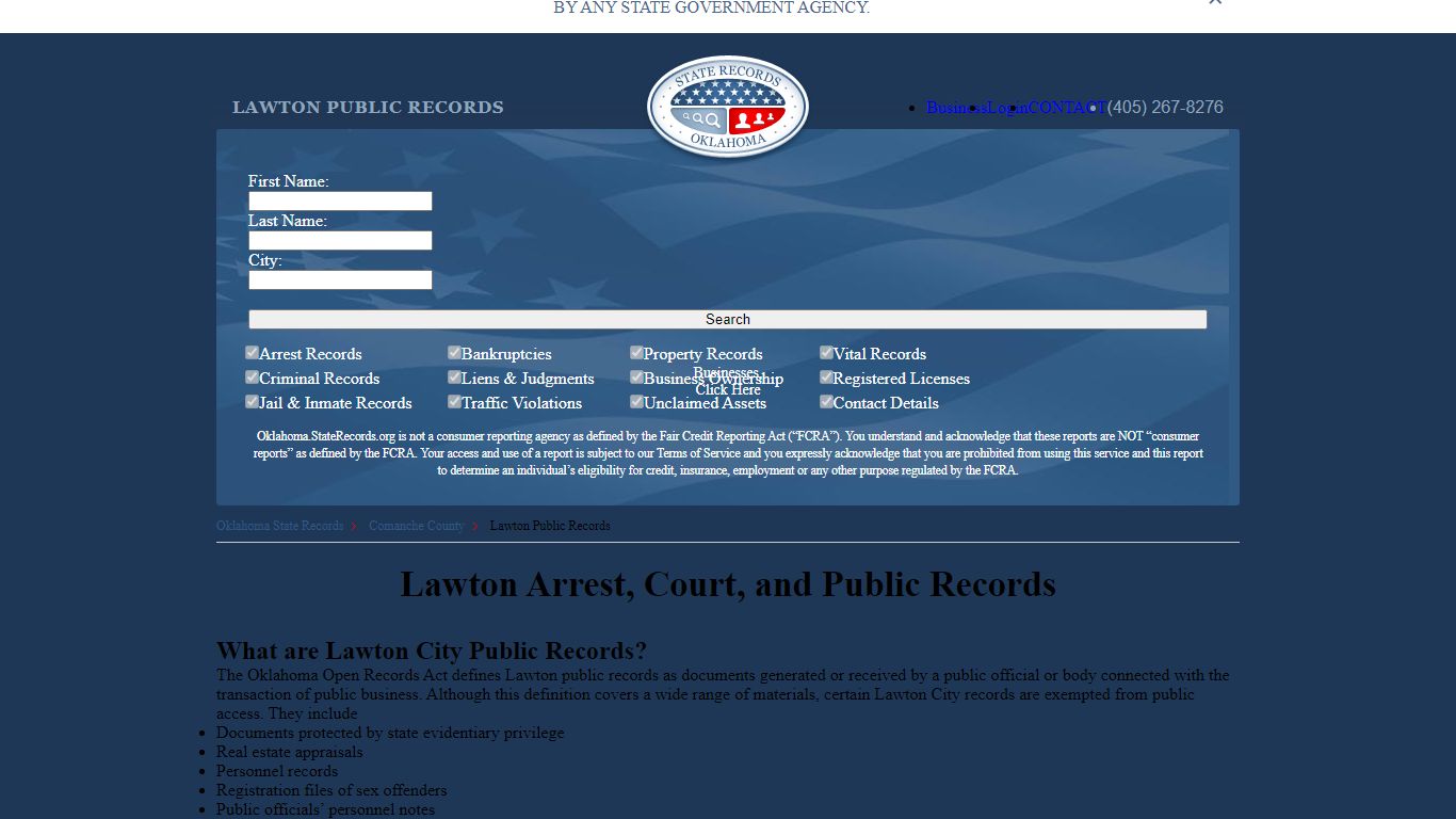 Lawton Arrest and Public Records | Oklahoma.StateRecords.org